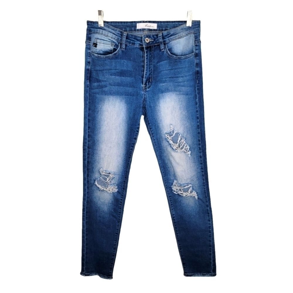 Kancan High Rise Skinny distressed denim jeans size 9/28